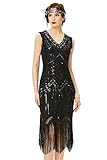 BABEYOND Damen Flapper Kleider voller Pailletten Retro 1920er Party Damen Kostüm Kleid Glamourös...