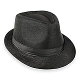 Schramm Fedora Hut für Damen und Herren Panamahut mit Stoffband Sonnenhut in 5 Umfang 56-58cm 100%...
