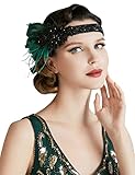 BABEYOND Damen 1920er Feder Stirnband 20er Jahre Stil Flapper Charleston Haarband Great Gatsby Damen...