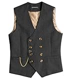 Solovedress Mens Vintage Wolle Anzugweste Regular Fit Weste Anzug Weste für Hochzeit...