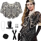 PLULON 10-teiliges 1920er Flapper Great Gatsby Accessoires-Set Fashion Roaring 20's Theme mit...