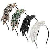 MWOOT 1920er Haarreif Frauen, 4 Stück Stirnbänder zum 20er Party Kostüme, 20er Accessoires Damen,...