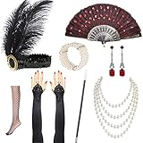 Nabance 20er Jahre Accessoires Gatsby Accessoires Damen 20er Jahre Kostüm Damen 1920s Kostüm Damen...